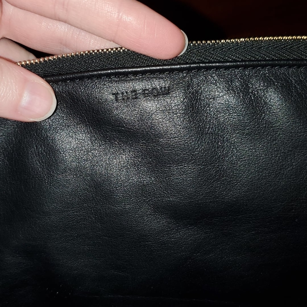 The Row Black Leather XL Dante Clutch Bag - Picture 3 of 6